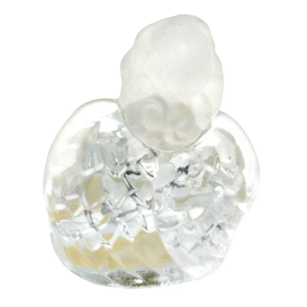 Crystal Birthday Angel Figurine Frosted Details Gold Accent Holding Jewel Fenton - Picture 4 of 4